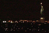 statue of liberty at night