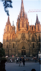 church in gothic quarter of barcelona