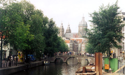 a canal in amsterdam