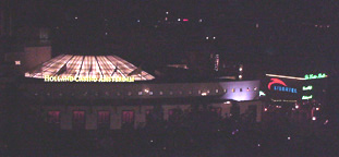 the night view from the marriott hotel over the casino