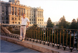bryan in front of the palacio real (royal palace) in madrid